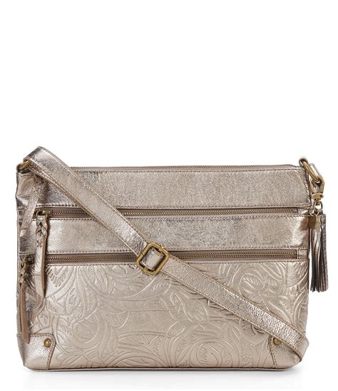 The Metallic Leather Crossbody Tote Bag 